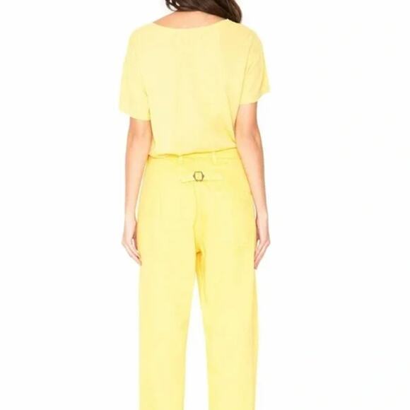 Sandrine Rose x Free People Yellow Wide Leg Crop Jeans Women's Size 28 Bold - Picture 5 of 6